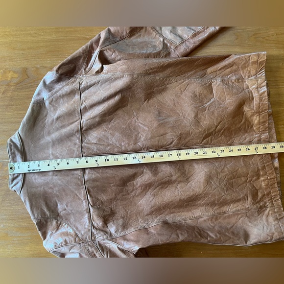 Emanuel Ungaro Men's Tan Leather Moto Jacket | Size: Large - Picture 8 of 8